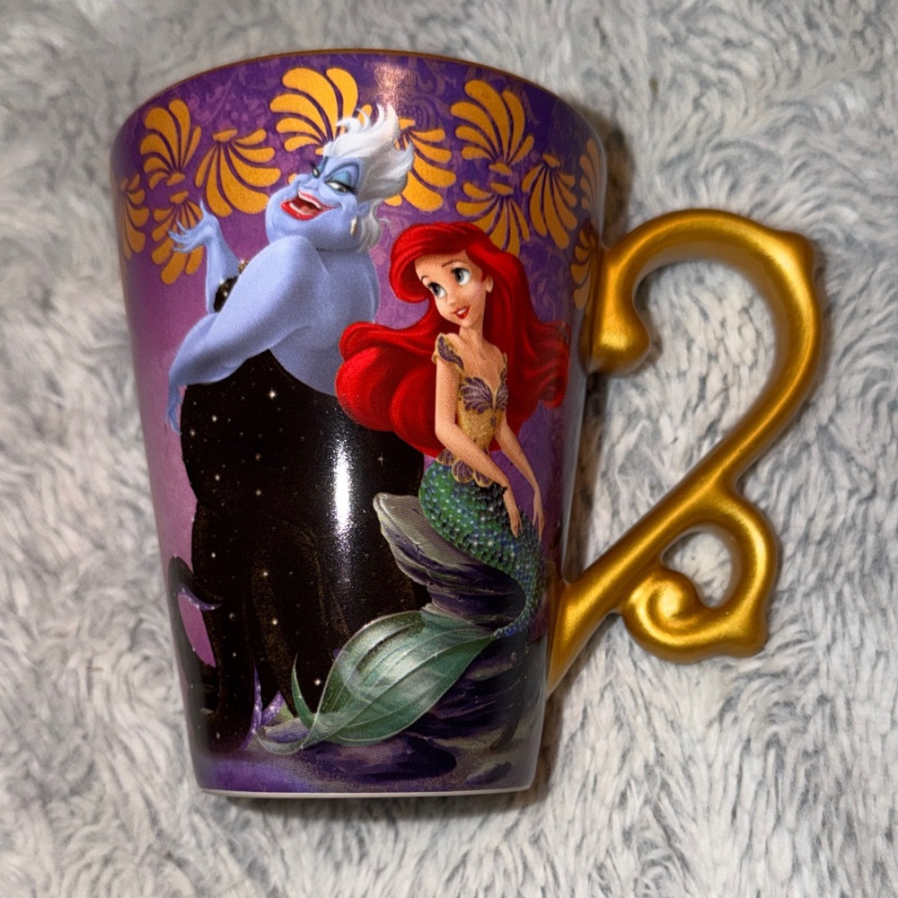 Disney Fairytale Mug Designer Collection with Ariel and Ursula Purple & Gold - Picture 3 of 11